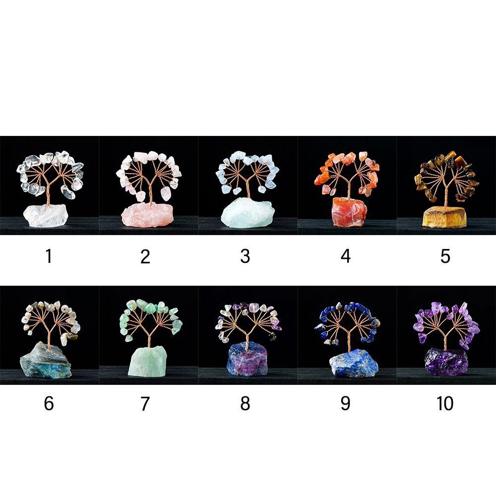 Рейки Чакра Энергия Счастливое Кристальное Дерево Многоцветные Деревья Фэн-Шуй Креативное Хрустальное Денежное Дерево