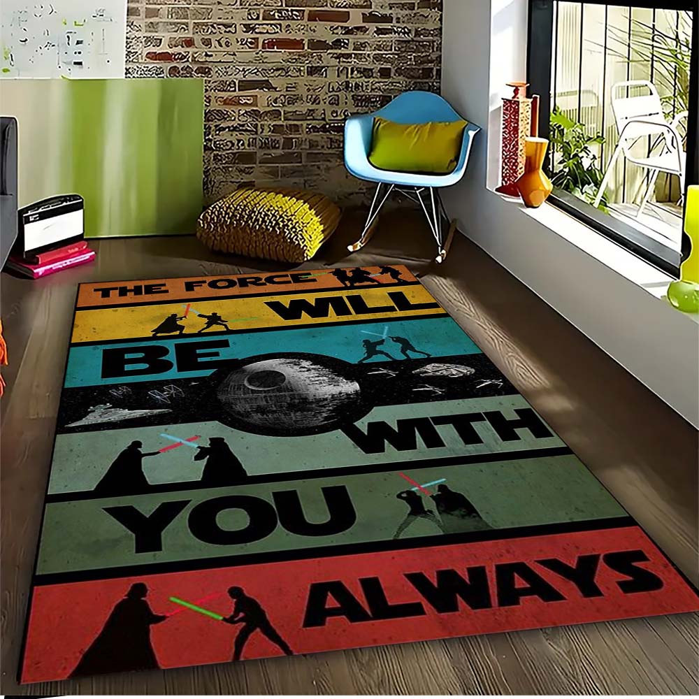 Star Wars Galaxy Printed Rug Non-Slip Floor Mat for Living Room Bedroom Kids Room Home Decor