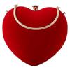 Elegant Heart Shaped Evening Handbag for Wedding Party Women 1Set Red
