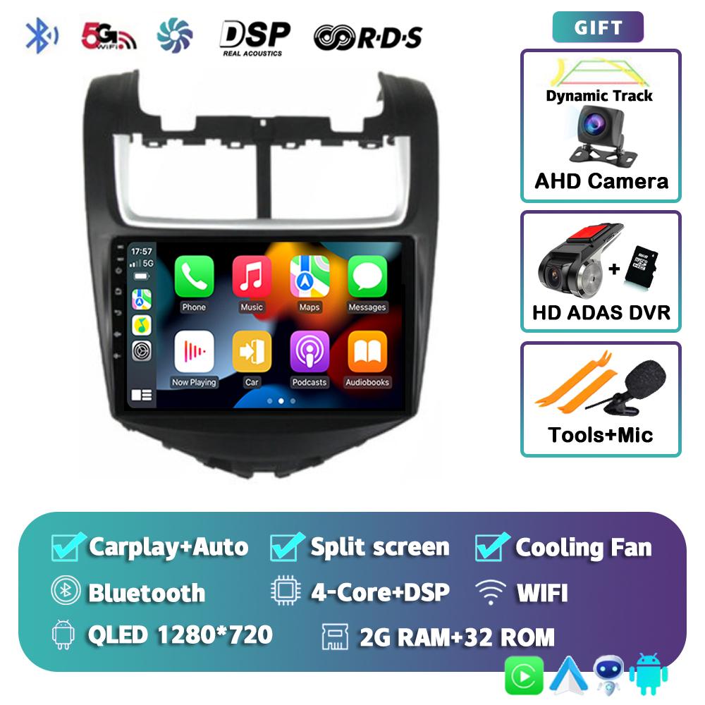 Android 14 Carplay Auto Car Radio For Chevrolet Aveo 2014 2015 2016 2017 Multimedia Player GPS Navigation DSP BT 2din DVD Stereo