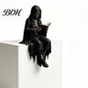 Skeleton Reader Figurine Gothic Dark Fantasy Figure, Reading Book Statue, Academy Bookshelf Ornament Home Decor for Library Office Study Room