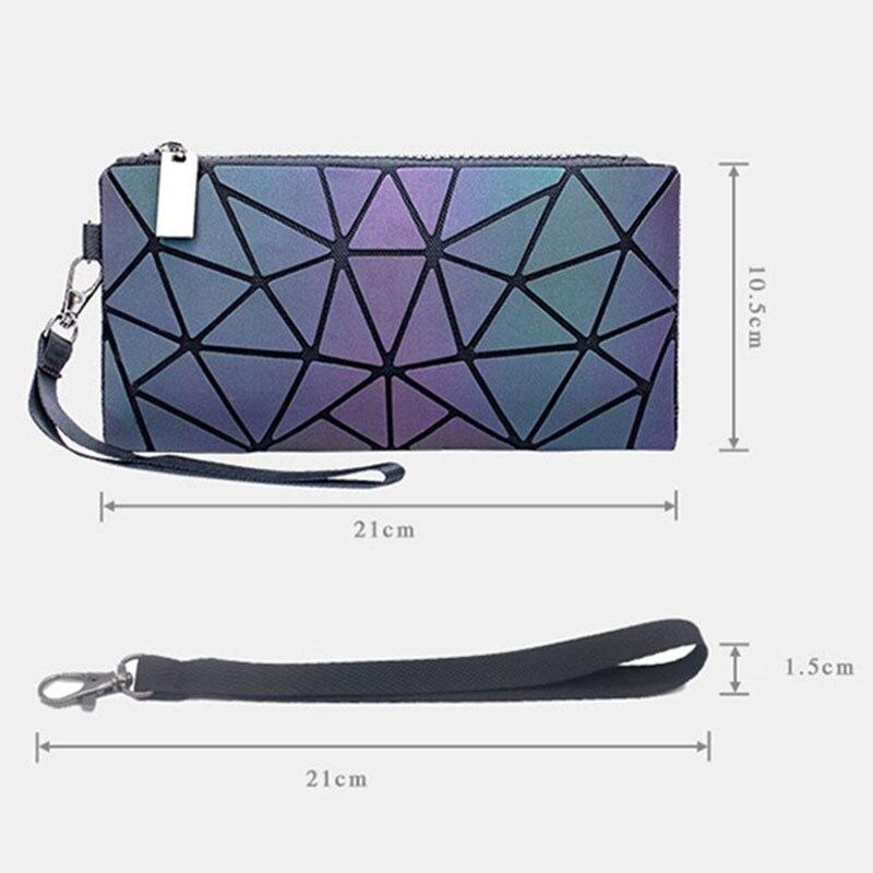 Fashion Mini Money Pack Wrist Bag Slim Thin Women Luminous Geometric Coin Purse Ladies Wallets Money Bag CLE