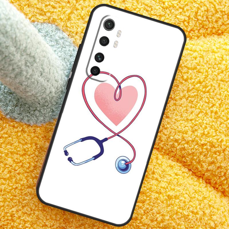 Милый Чехол-Сердечко со Стетоскопом для Xiaomi 15 Ultra 14 13T 14T 15T 17 Pro Max Чехол для POCO X7 Pro X5 X6 F5 F6 F7 F8