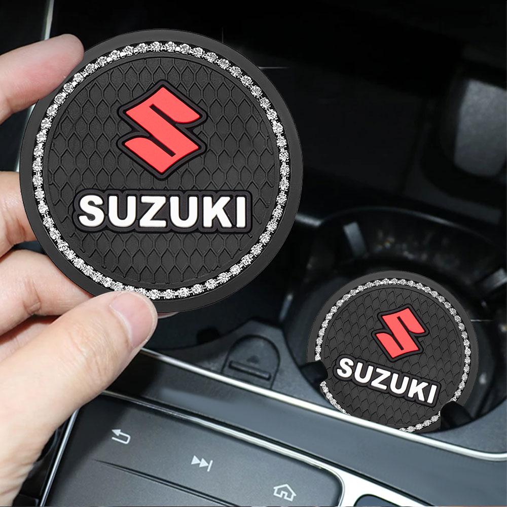 1/2pcs Car Non-slip Water Cup Pads Rubber Coasters Interior Accessories For Suzuki Swift Jimny Vitara Samurai Baleno G70 Alto