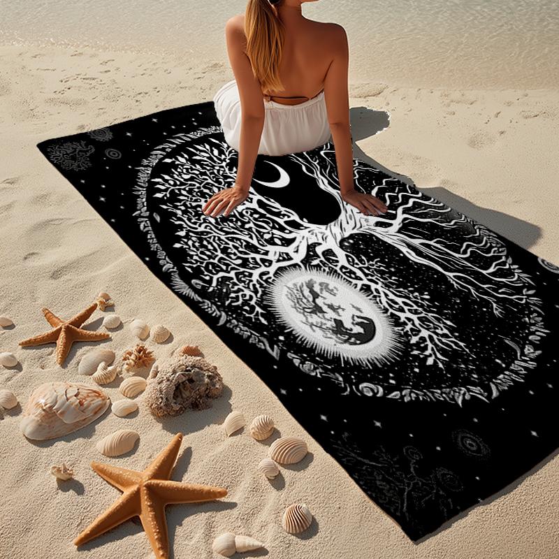 Tree Of Life Mandala Beach Towel, Super Soft Microfiber, Gift for Her/Him, Birthday, for Pool, Beach, Travel, Home Decor Fan gifts