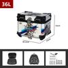 Aluminium Motorcycle Box 36L 45L 55L 65L Moto Top Case Motorcycle Rear Luggage Case Tail Box Universal Motorcycle Storage Box