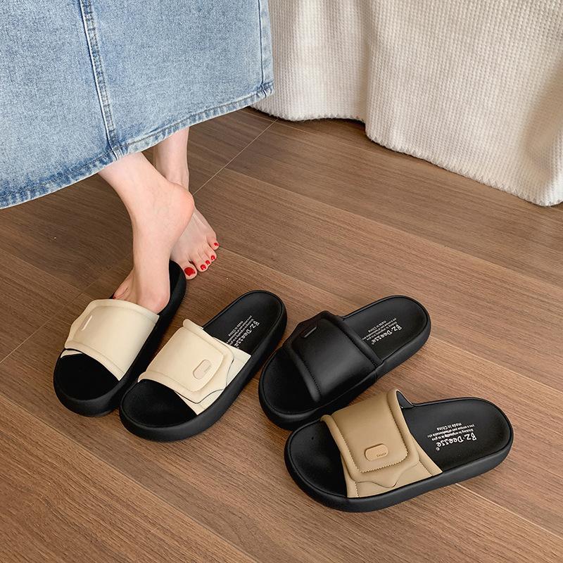 Internet Celebrity French Fairy Style Thick-soled Slippers Female 2025 New Outer Wear Summer Skirt Heightening Cool Slippers