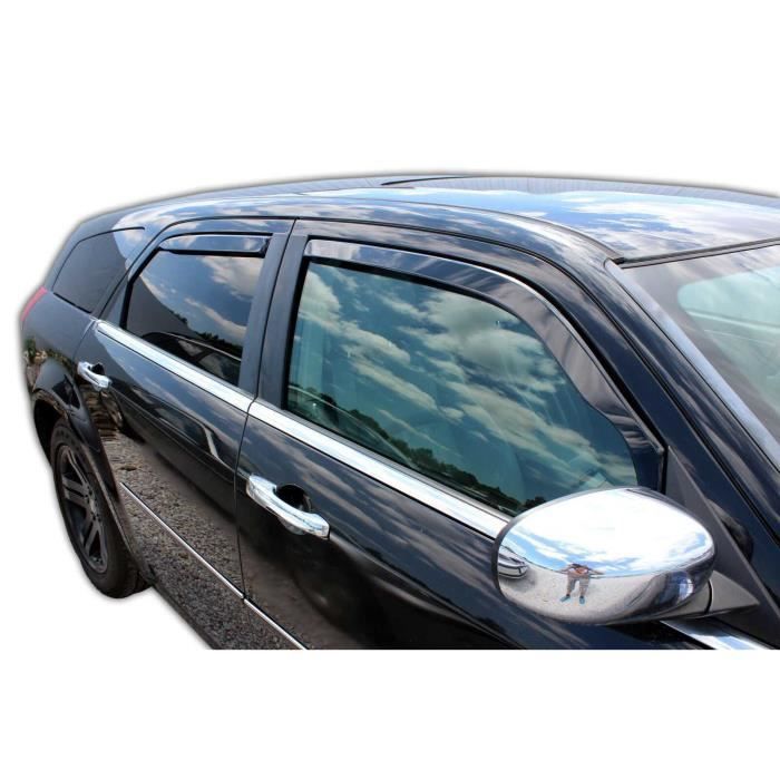 Déflecteurs d'air - J&amp;J AUTOMOTIVE - Chrysler 300C - Fumé - Acrylique renforcé - Installation facile