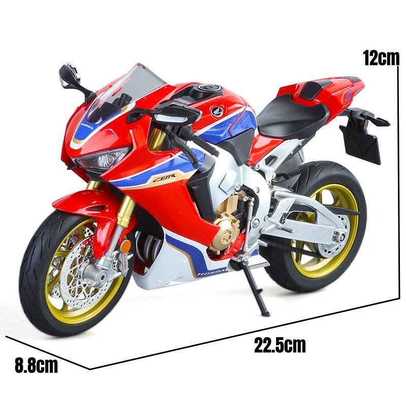 1/9 Масштаб Мотоцикл Honda CBR 1000RR HRC Игрушка для Детей Гоночная Модель Литой Миниатюрный Большой Размер Со Светом Коллекционный Подарок Мальчику Ребенку