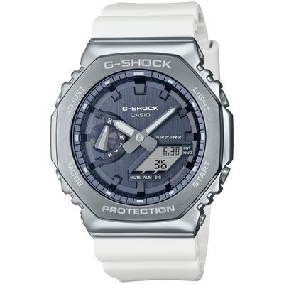 Мужские часы G-Shock PRECIOUS HEART SELECTION с металлическим покрытием GM-2100WS-7AJF белого цвета, модель для дома