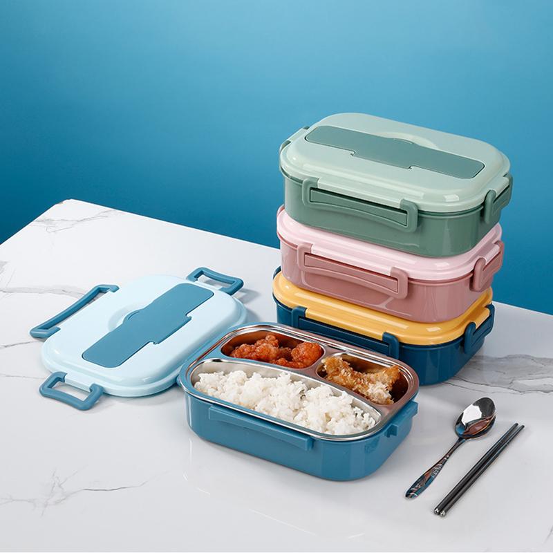 Food Storage Container Dinnerware Stainless Steel Lunch Box Portable Bento Box Food Storage Student