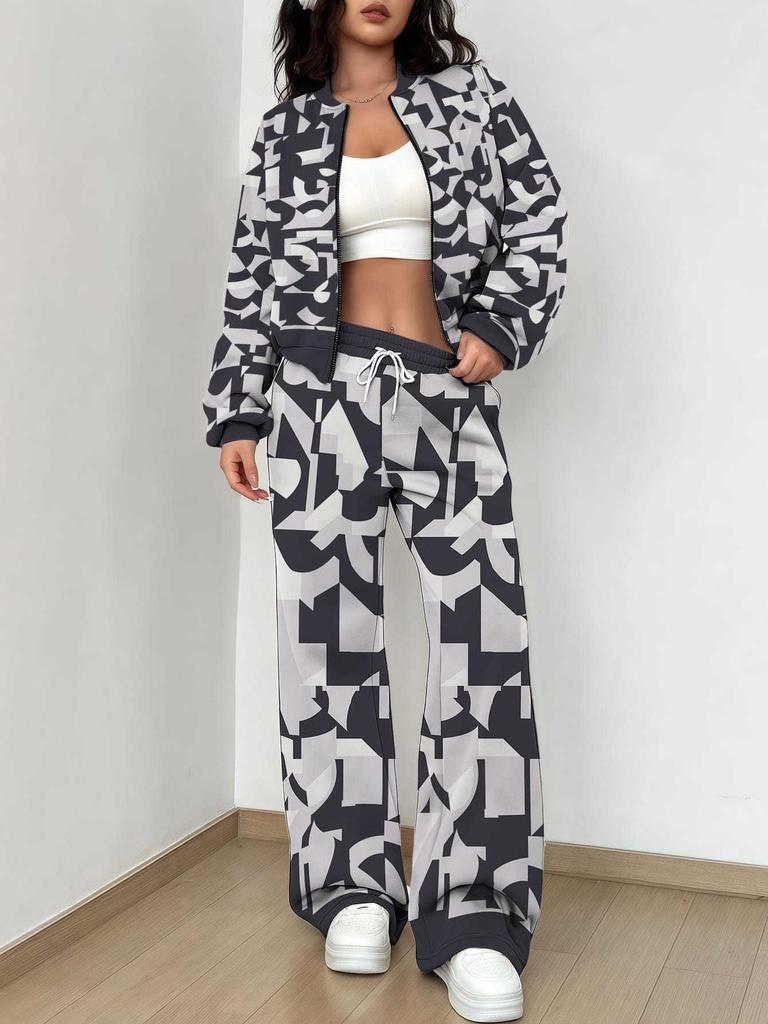 Camouflage Style Autumn And Winter New European And American Women'S Clothing Outdoor Fashion Suit Women
