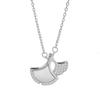 Fan-shaped Apricot Leaf Shell Necklace for Women's Light Luxury Niche Design New Trendy Collarbone Chain