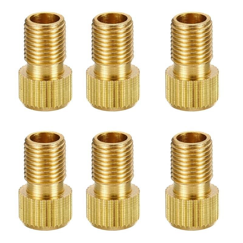 6Pcs Bicycles Pump Adaptors Pump Converts Presta to Schrader Valves Adapters