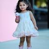 Girls Fashion Strawberry Ice Killin Print Halter Double Hem Dress Spring Summer Casual Dress for Children