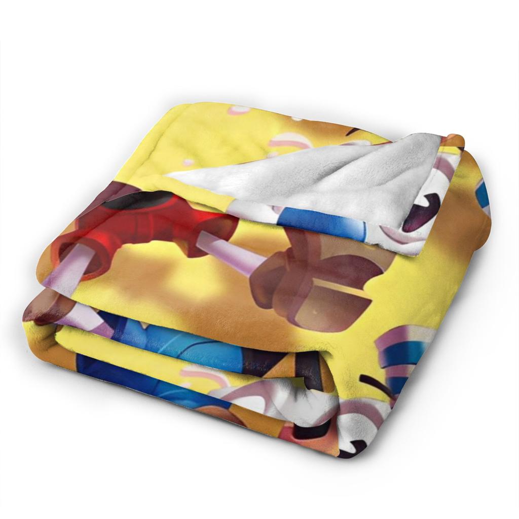 Great Retro Game Battle Cupheads Blanket Cover Fleece Ultra-Soft Throw Blanket for Outdoor Travel Bedspread
