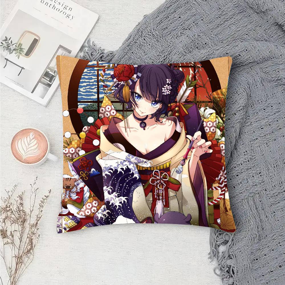 Кацусика Хокусай Анимированная игра Fate Grand Order Наволочка Модная квадратная наволочка Спальня Диван Комната Декор для дома Отдых