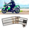 Universal Motorcycle Accessory Stainless Steel Exhaust Middle Mid Link Pipe for Kawasaki NINJIA 400 18-19