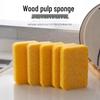 Natural Wood Pulp Sponge Double-Sided Scouring Pad - Magic Decontamination Dishwashing Brush