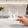 3D-печатная подставка для телефона в виде ангельских крыльев Yousheng, настольное украшение с вырезанными перьями, противоскользящий устойчивый держатель с широким круглым основанием, поддержка для свободных рук