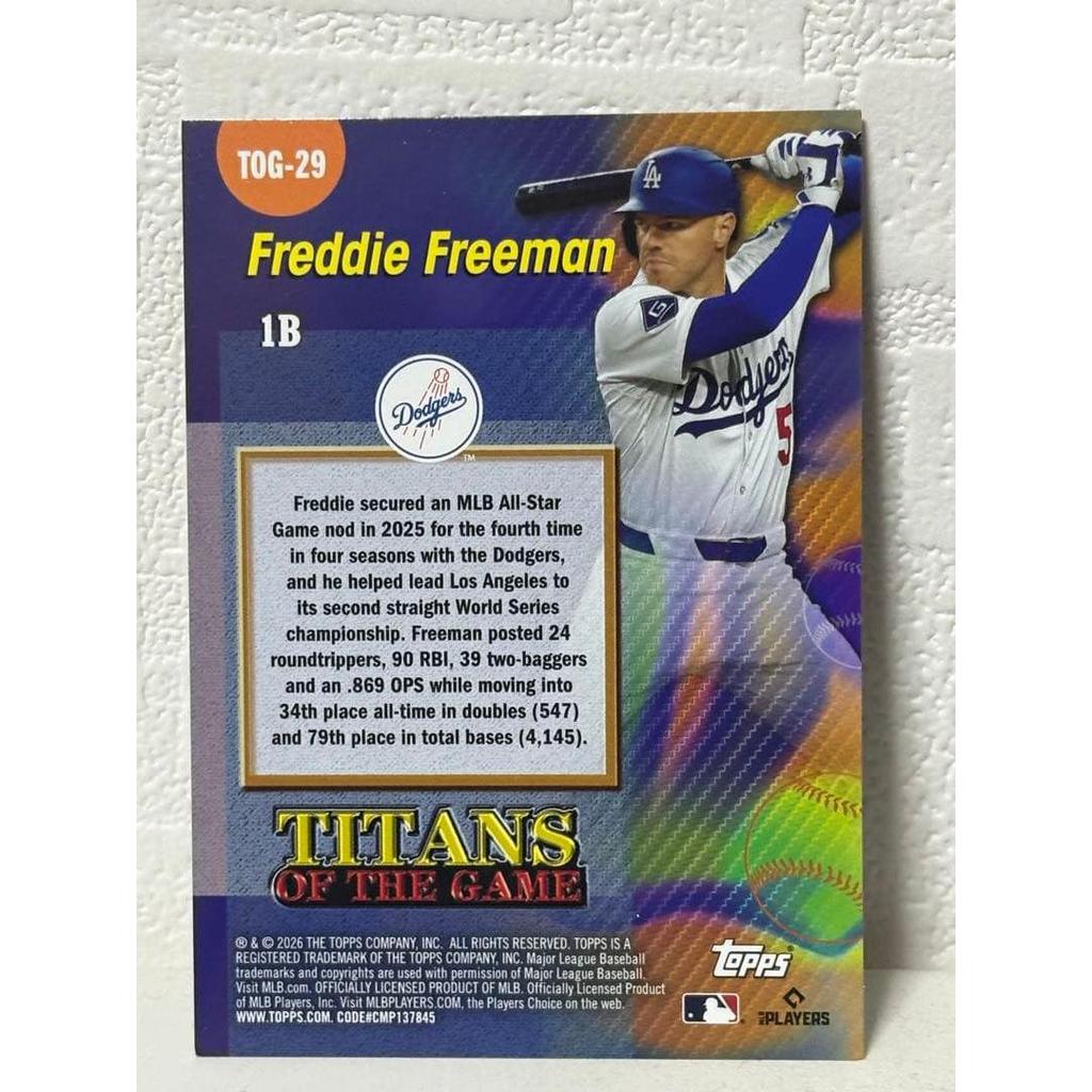 Б/у 【Отличное состояние】Topps Фредди Фримен Вставка Dodgers MLB