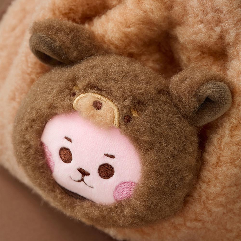 BT21 COOKY BABY Более пушистая лицевая сторона Плюшевый мешочек на шнурке