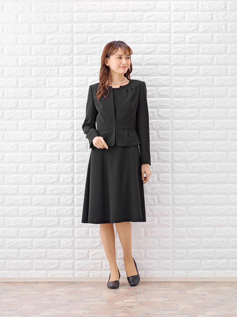 Black Formal Wear for Mourning Front for Ceremonial Petite [Margaret Gold] Women, Clothes, Opening, Ensemble, Dress, Washable, Occasions, Size,