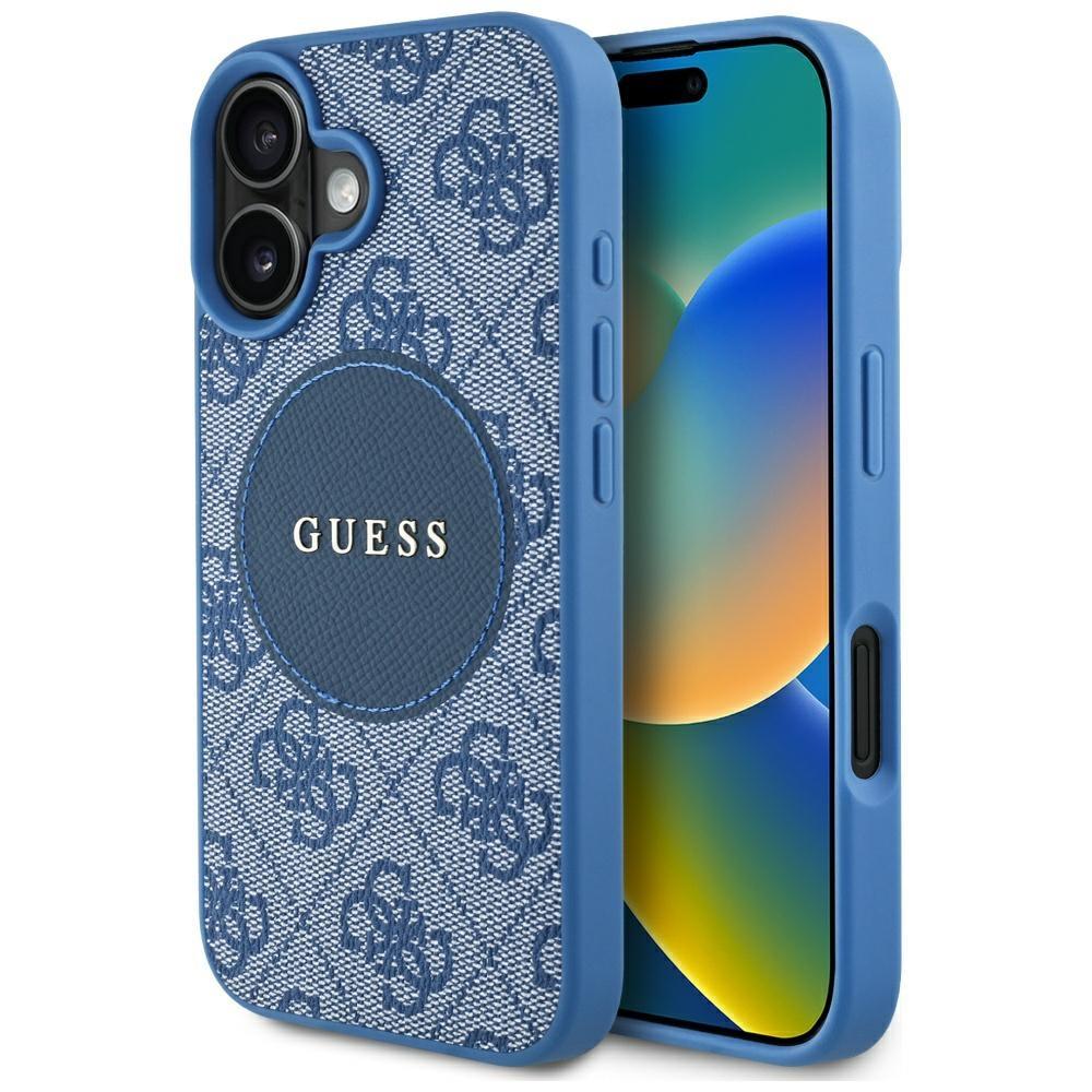 Etui do iPhone 16 Guess MagSafe Niebieskie
