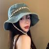 Уличная шляпа-панама из денима с ремешком для писем, детская летняя шляпа от солнца с широкими полями, шляпа-ведро для защиты от солнца, шляпа для альпинизма
