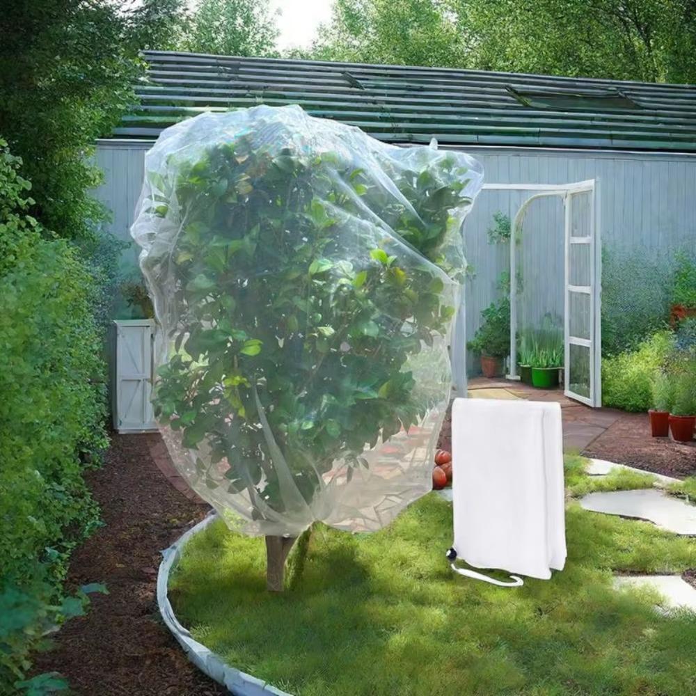 Drawstring Plant Cover Bags Mesh Garden Netting Reusable Fruit Insect Netting  Garden Tools KTY