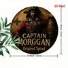 Vintage Metal Sign Captain Morgan Rum Bar Pirate Wall Art Home Pub Decor