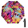 1 шт. Автоматический зонт с ветроустойчивой технологией и водоотталкивающей поверхностью для путешествий, с граффити-дизайном