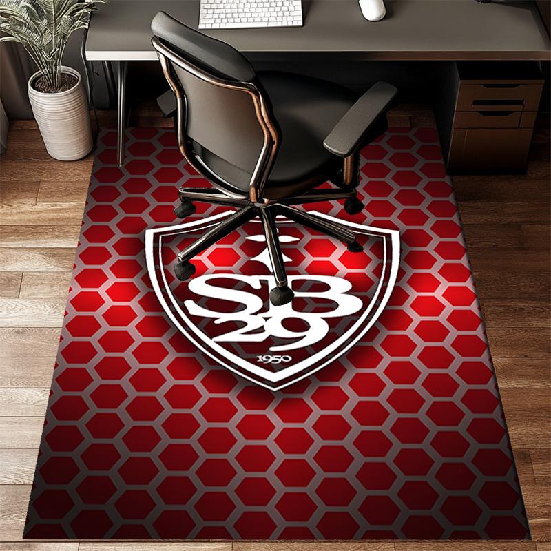 Strength Brestois Emblem Rug for Living Room, Game Rooms, Office, Bedroom, Office Floor Mat Playful Design, fan gifts Christmas decor