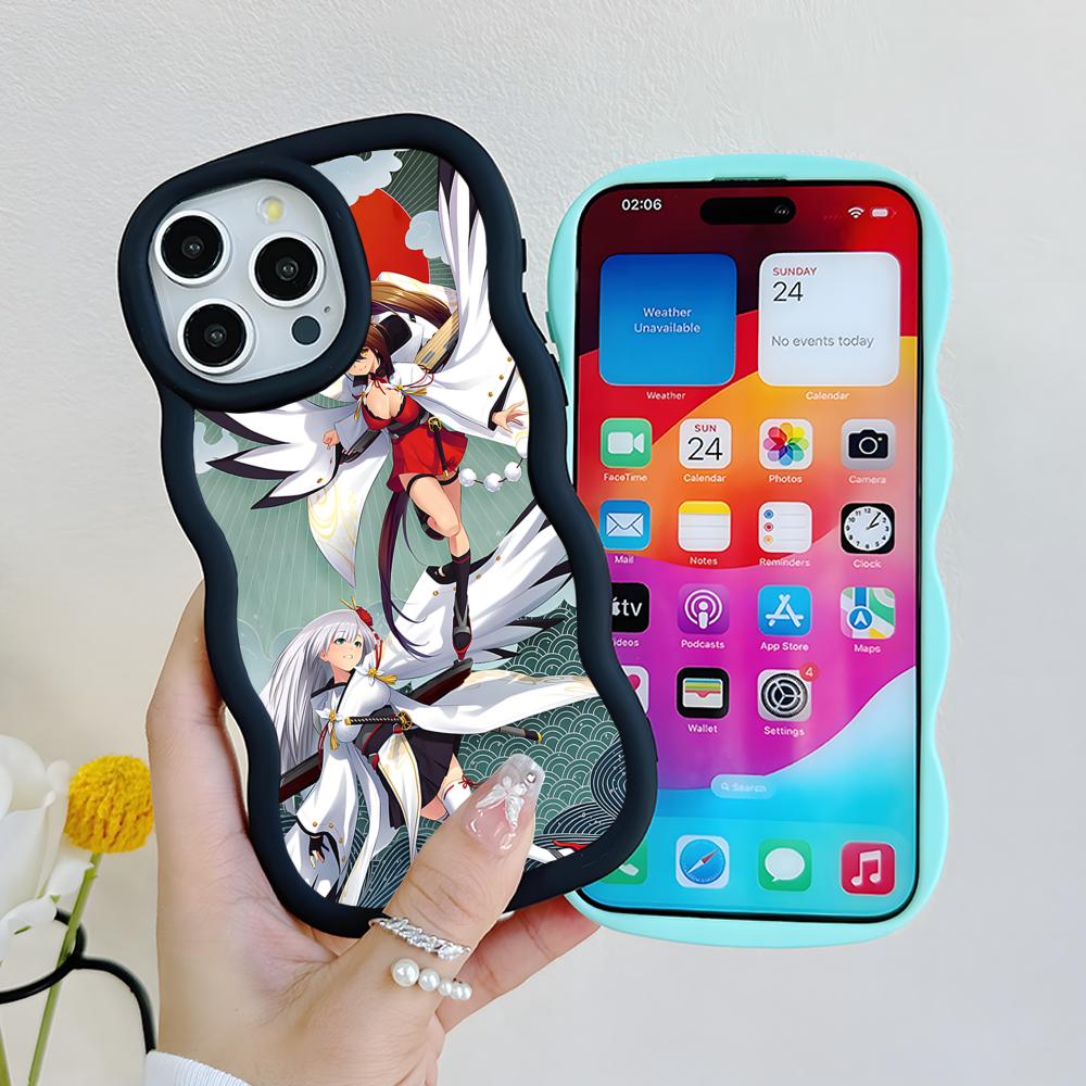 Чехол для телефона Azur Lane Shoukaku для iPhone 17 16 15 14 13 12 11 Air Pro Max Plus Черный Мягкий ТПУ Покрытие с Волнистым Краем