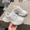Summer New Breathable Dad Shoes Female Student Casual Shoes Female Platform Heightening Running Shoes