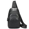 Men's Chest Bag Genuine Leather Crossbody Bag Large Capacity Head Layer Cowhide Fashion Sports Shoulder Satchels
