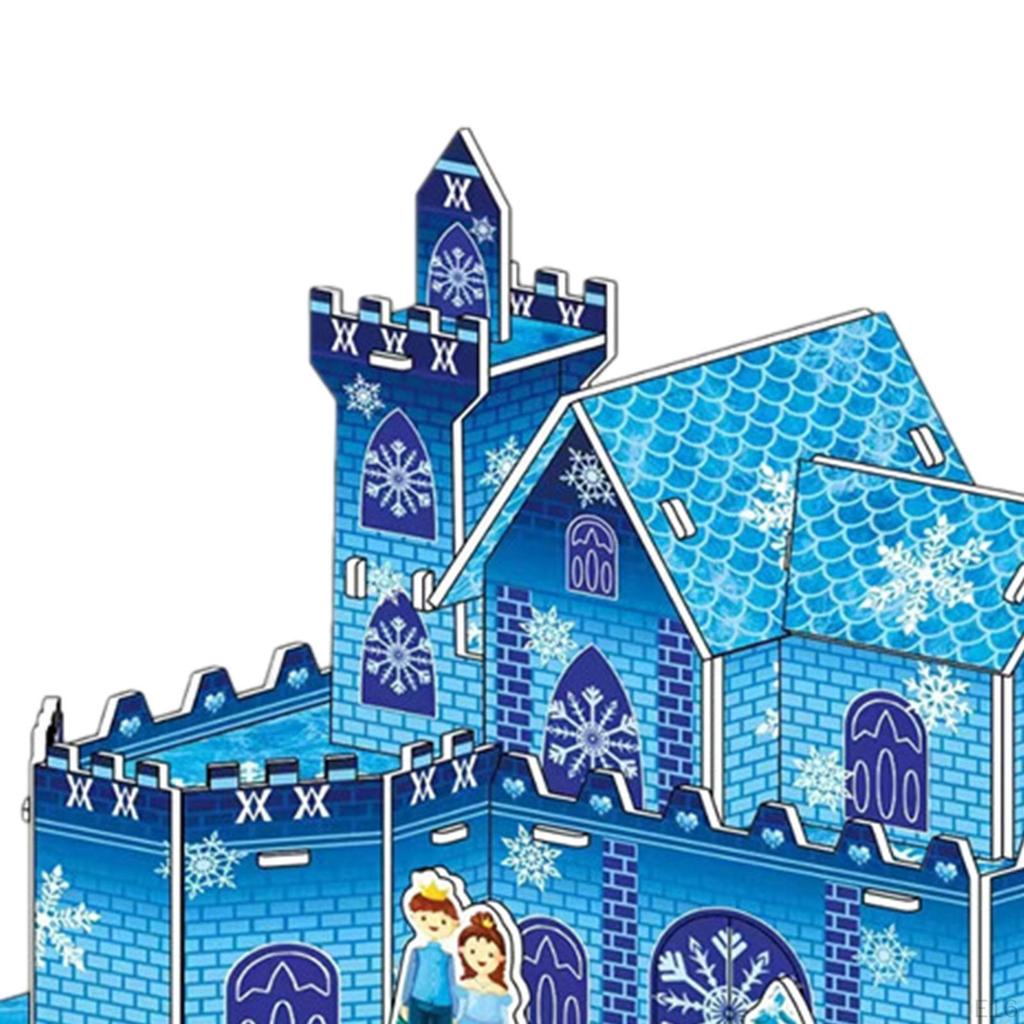 DIY Decoration, Christmas Crafts, Indoor And Outdoor 3D Puzzle for Kids, Craft House