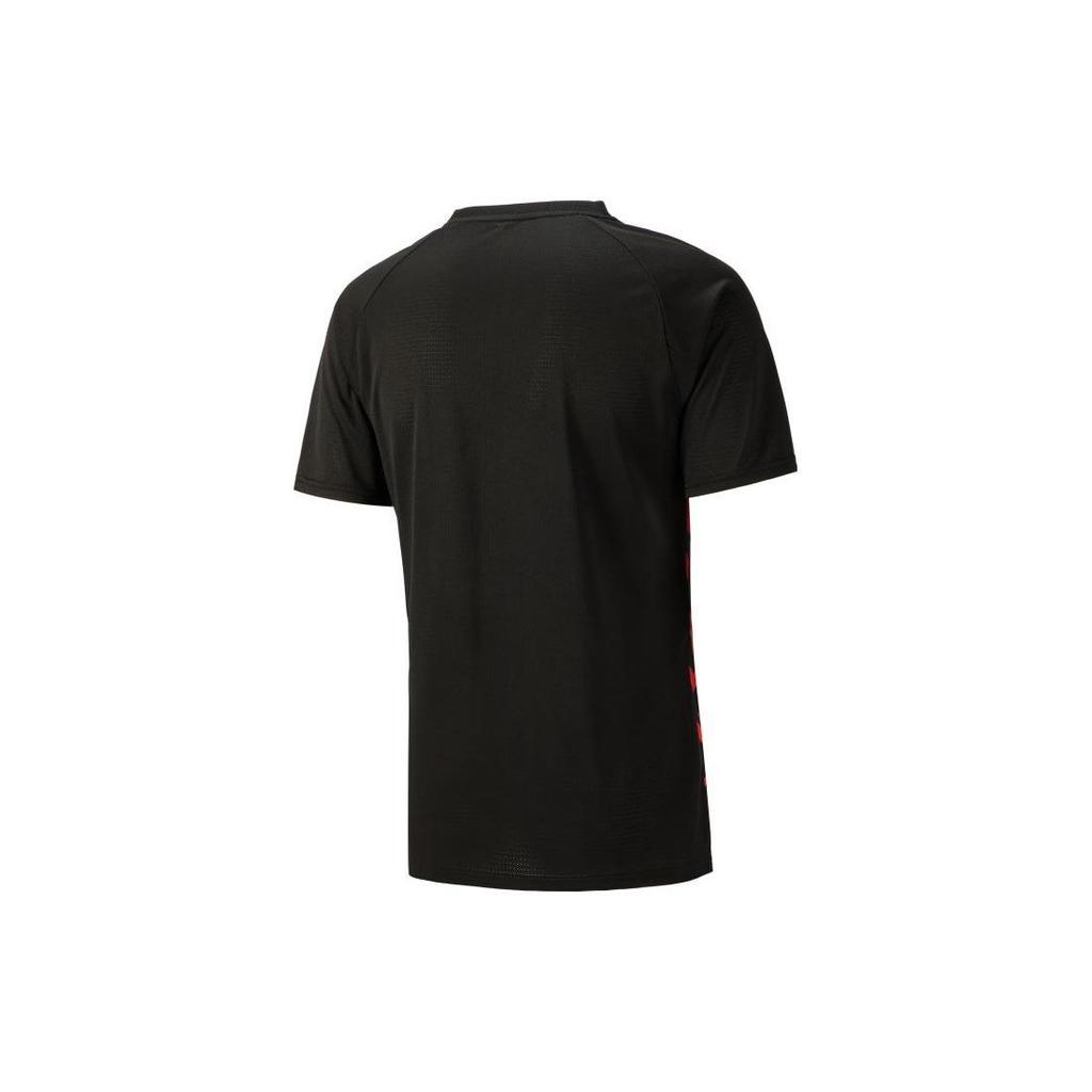Puma Acm Prematch Ss Jersey Color Block Striped Training Quick-Dry Sports T Shirt Men Tops Red 772231-01