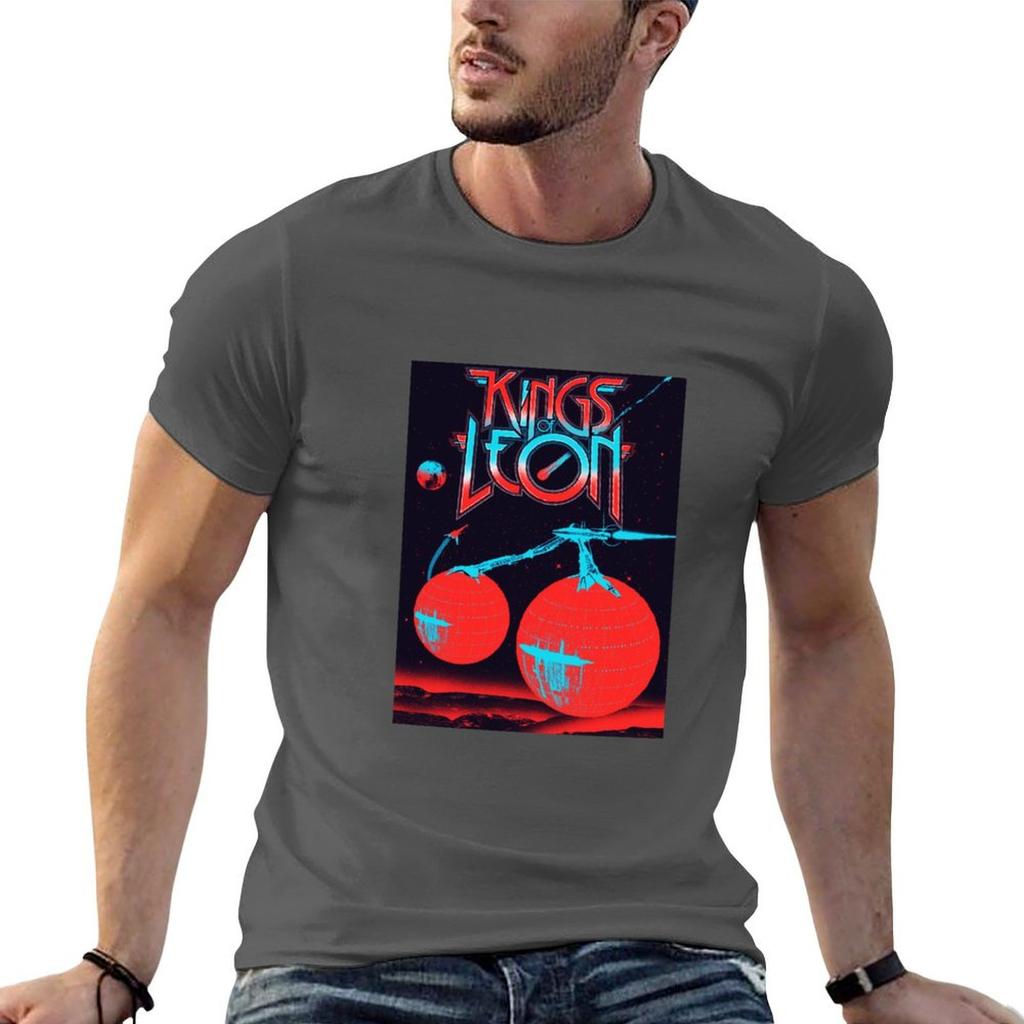 Kings Of Leon Is An American Rock Band Tshirt Black Cotton Tshirt Plain For Unisex Package Unisex T Shirts Cotton Tshirt