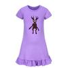 Kids Girls 99 Nights In the Forest Printed Ruffle Short Sleeves Casual Dress