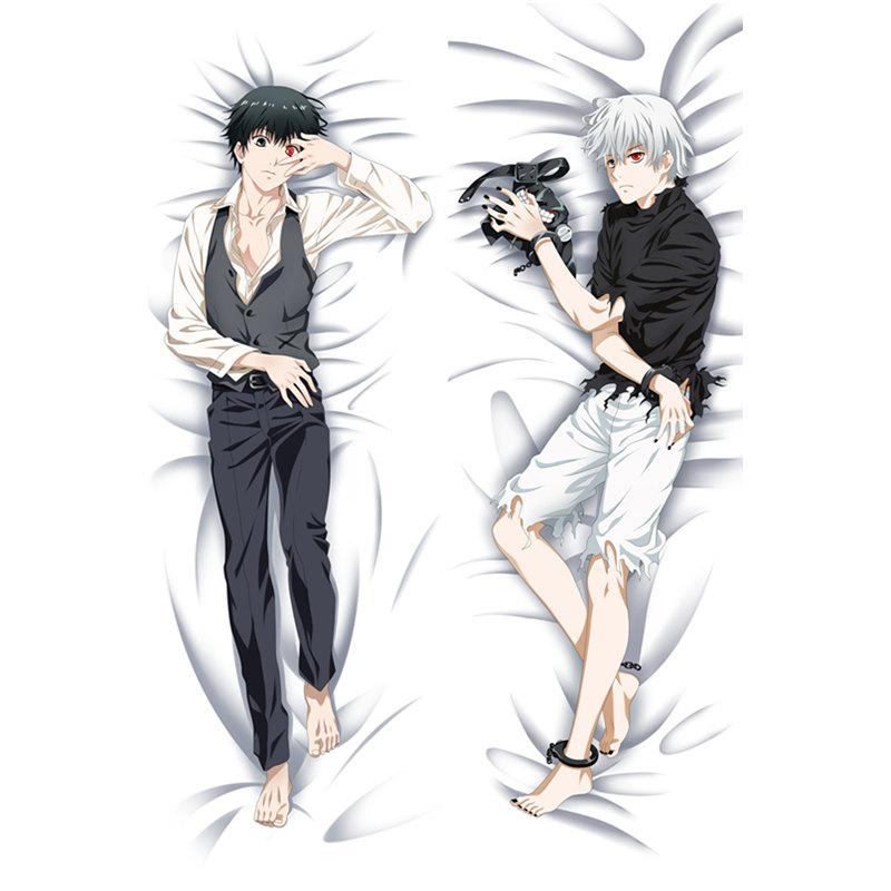 60x180cm Polyester Anime Tokyo Ghoul Kaneki Ken Dakimakura Case Two-sided 3D Print Bedding Hugging Body Pillow Covers Gifts