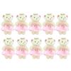 10pcs/set Plush Doll Mini Bear Flower Bouquet Plush Animal Bear Plush Toys  Valentine's Day