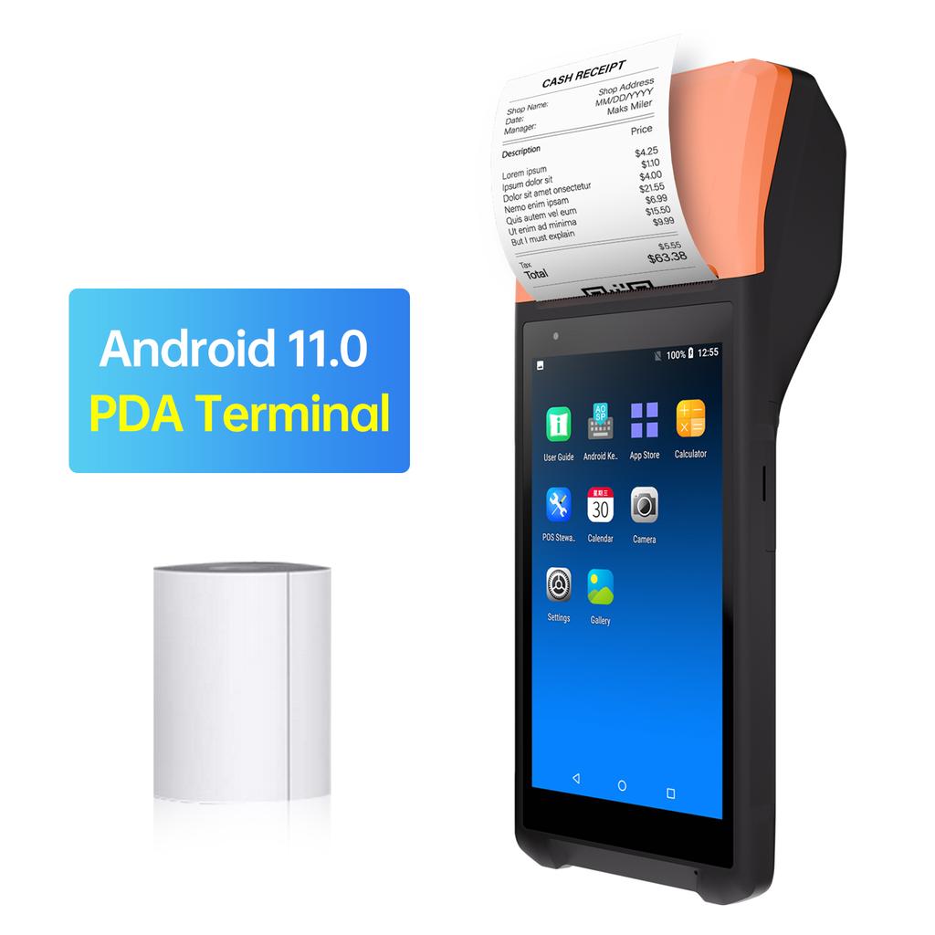Android 11.0 Barcode Scanner 2D 1D Handheld POS Terminal 5.5 Inch Touchscreen PDA Scanner 2MP Camera for Warehouse