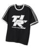 TRILLION Track Line Graphic Ringer Half T-Shirt_Black