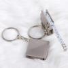 Mini Stainless Steel Retractable Measure Tape Ruler Keychain Key Ring Pendant