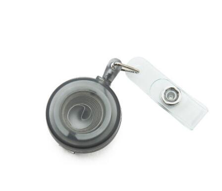 1pc Solid Colored Frosted Retractable Easy-to-pull Buckle ID Key Name Card Holder Badge Reel Key Ring Chain Clips for Students