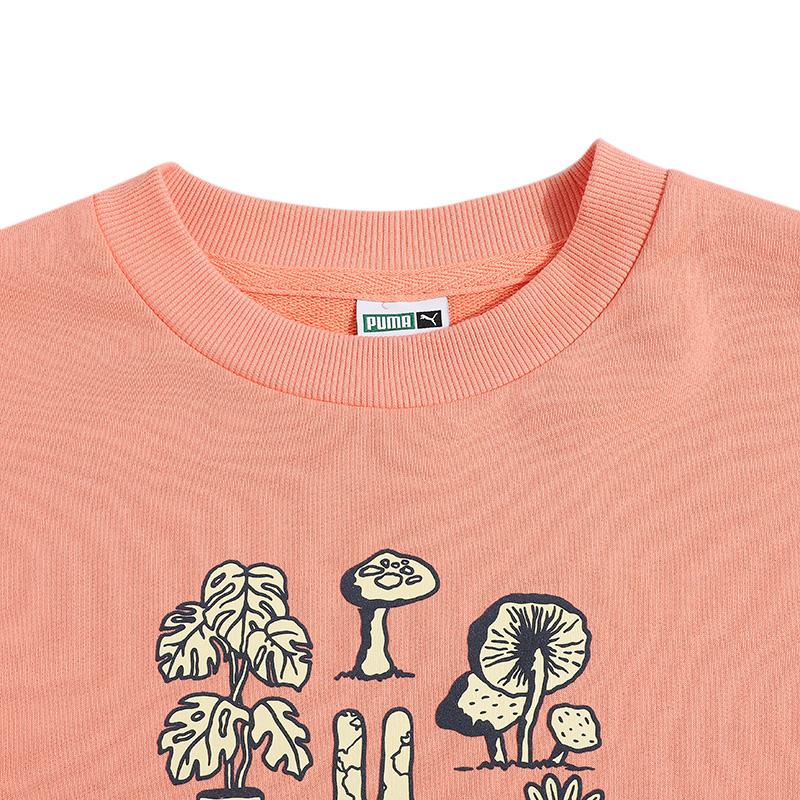 Puma Downtown Graphic Crew Sweatshirt Men Sweatshirts Peach 533677-28