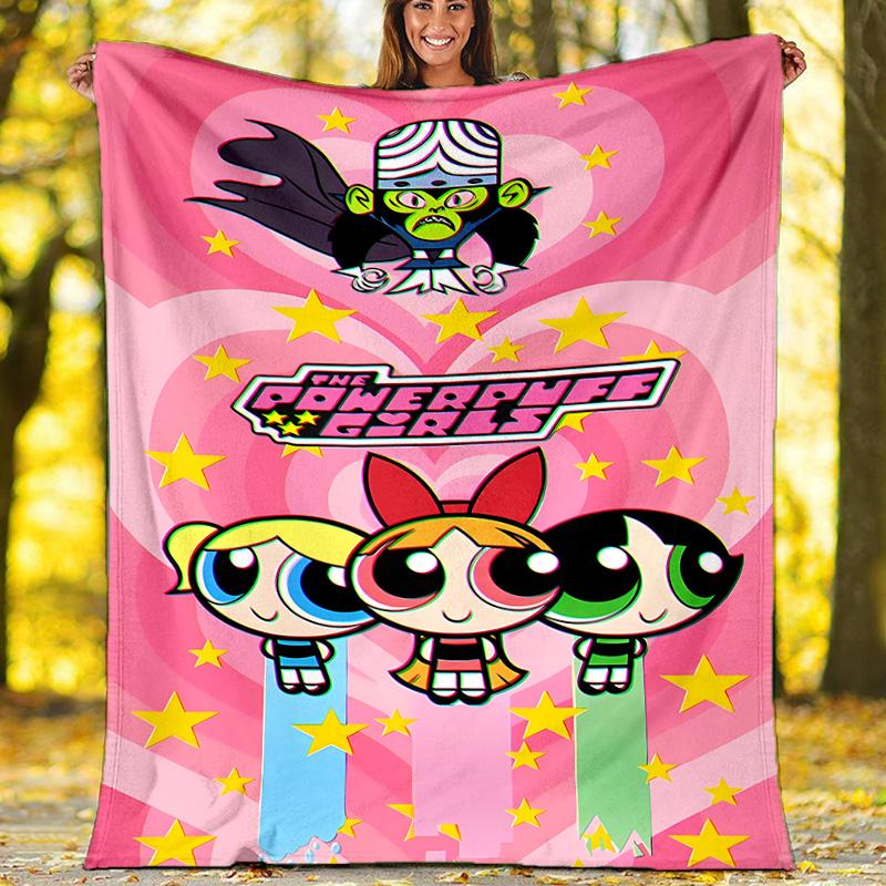 The Powerpuff Girls2 printed throw blanket—lightweight,soft,warm;versatile blanket for all seasons—perfect as &air-conditioning throw,nap blanket