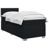 Box Spring Bed with Mattress Black 90 x 190 cm Fabric