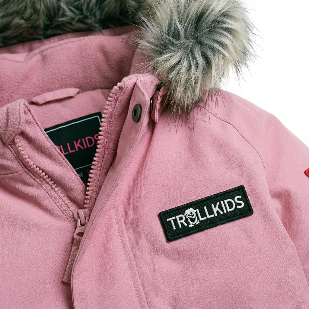 Kombinezon zimowy dziewczęcy Trollkids Kids Kirkenes Snowsuit śnieżny wodoodporny różowy (387-231)